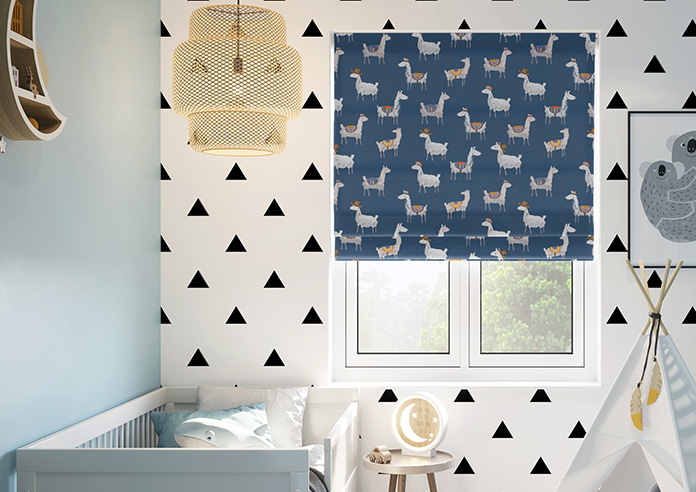 Alpaca, Indigo - Roman Blind - Image 3
